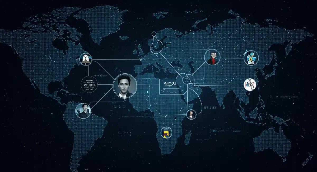 AI algorithm analyzing K-drama dialogue and cultural references