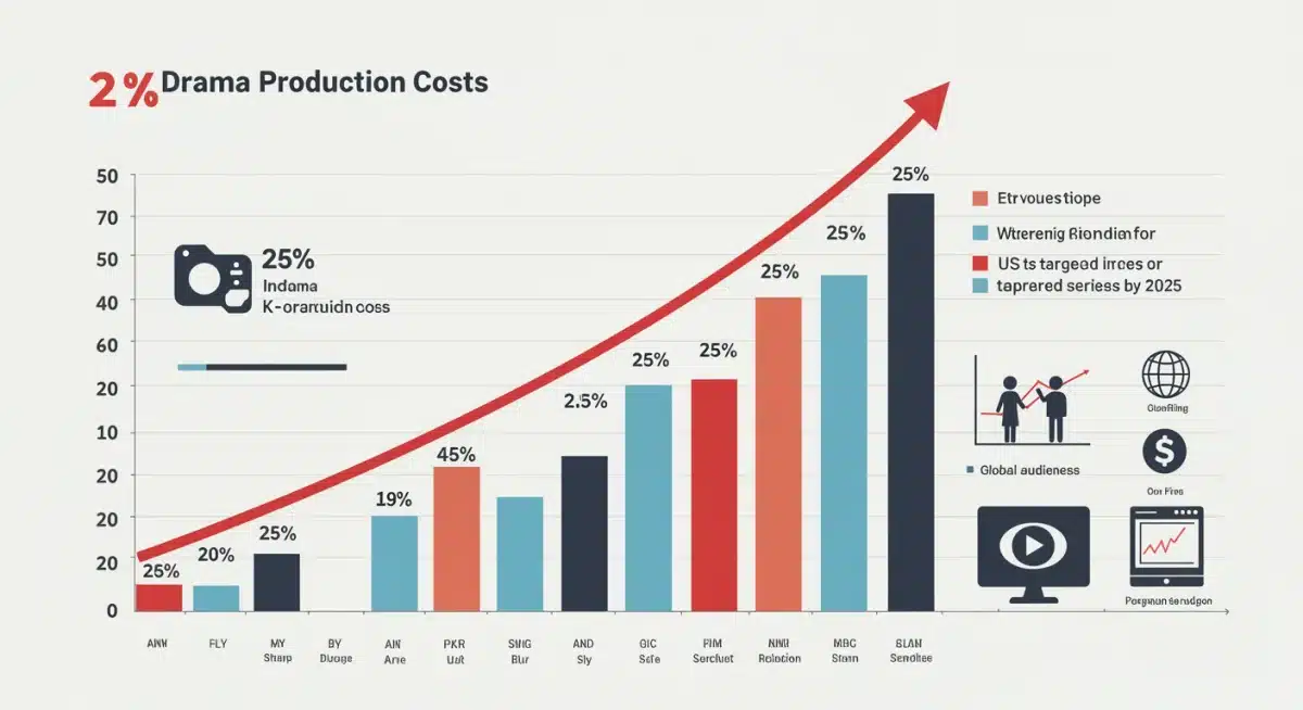 Graph illustrating the 25% increase in K-drama production budgets for US-targeted series by 2025.