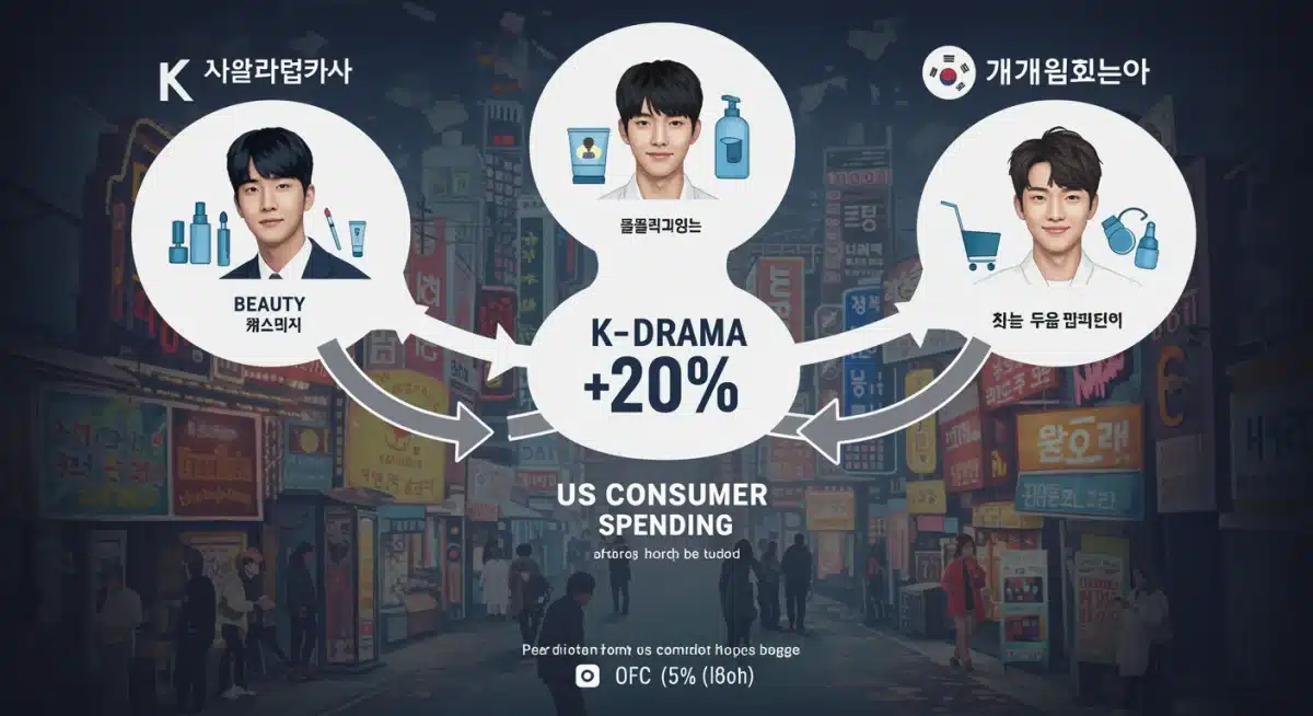 Infographic illustrating K-Drama actor endorsement impact on US economy