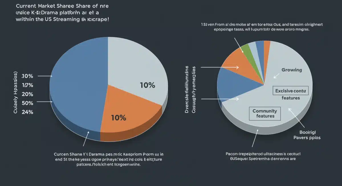 Infographic depicting the projected 10% market share growth for niche K-drama streaming platforms in the US by mid-2025.
