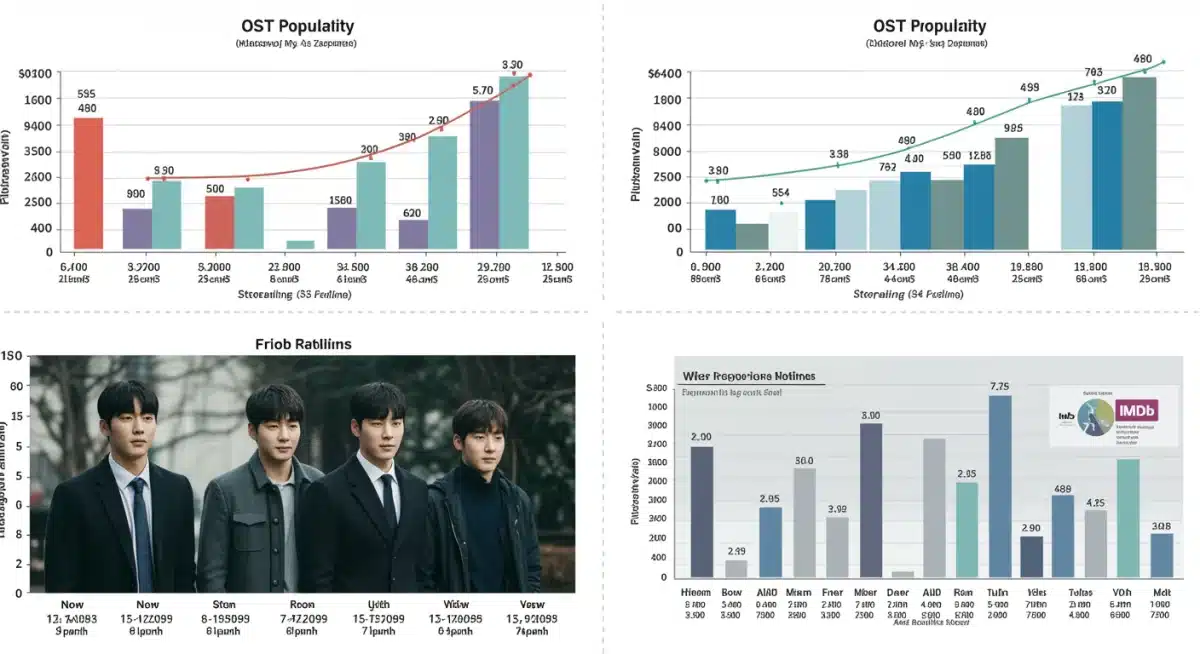 Infographic showing K-drama OST and plot rating correlation
