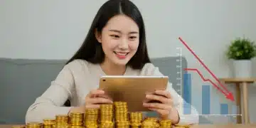 Financial optimization for K-drama subscriptions with person watching tablet