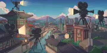 Fusion of Korean and American cityscapes representing K-drama adaptations