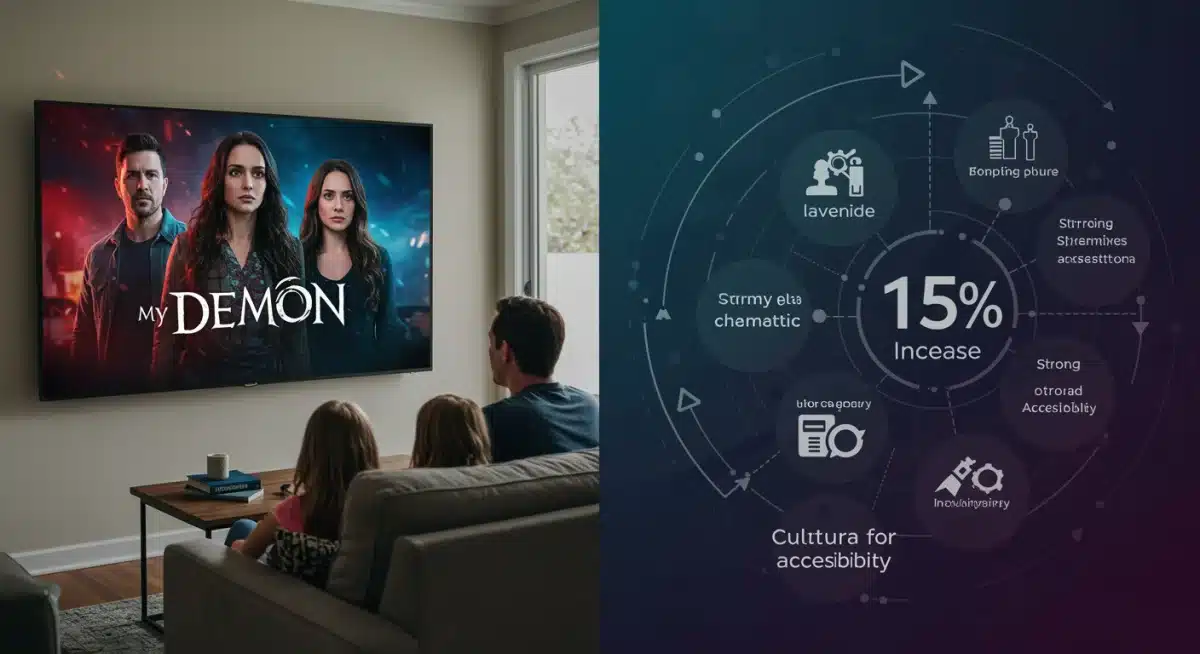 American audience watching 'My Demon' with success factors overlay