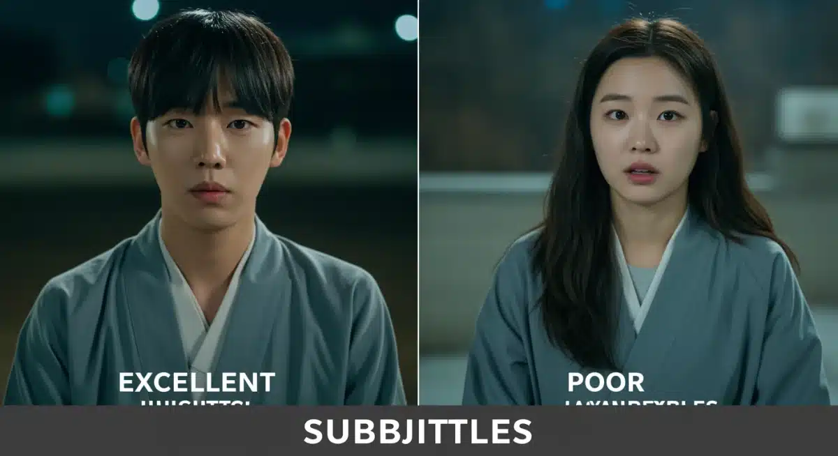 Comparison of excellent versus poor K-Drama subtitle translation quality