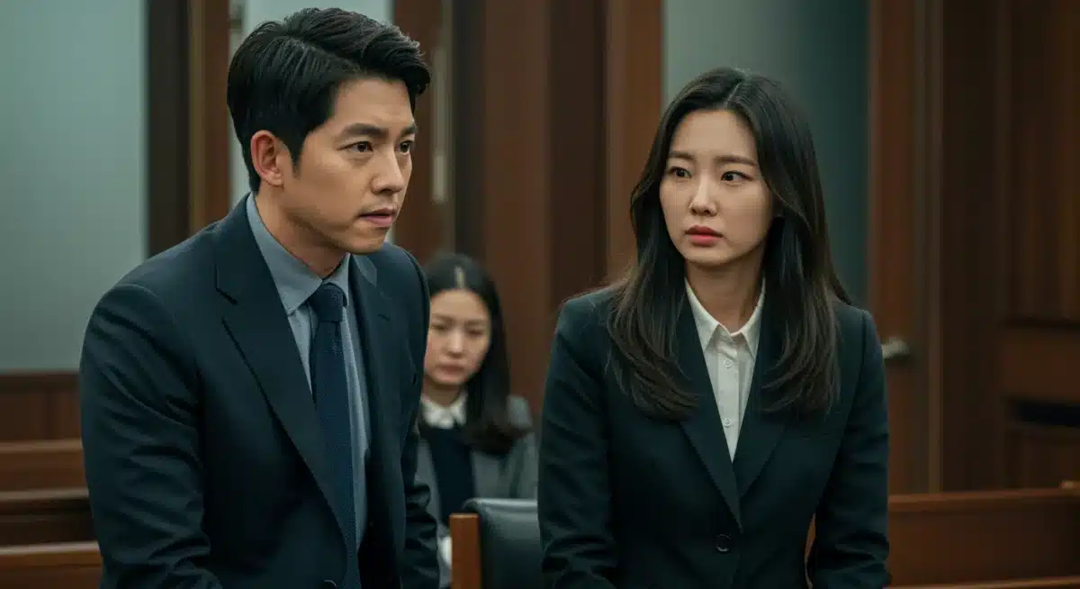 Vincenzo Cassano and Hong Cha-young in intense negotiation scene