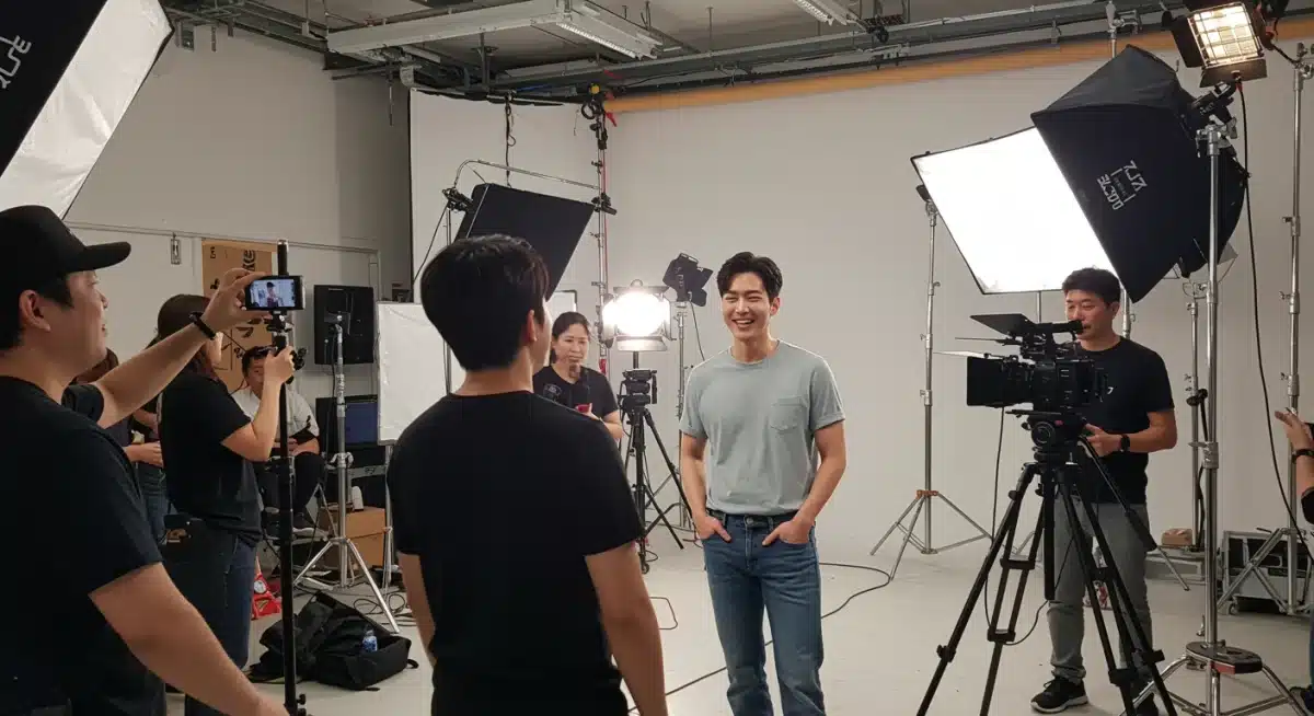 K-drama actor creating authentic social media content