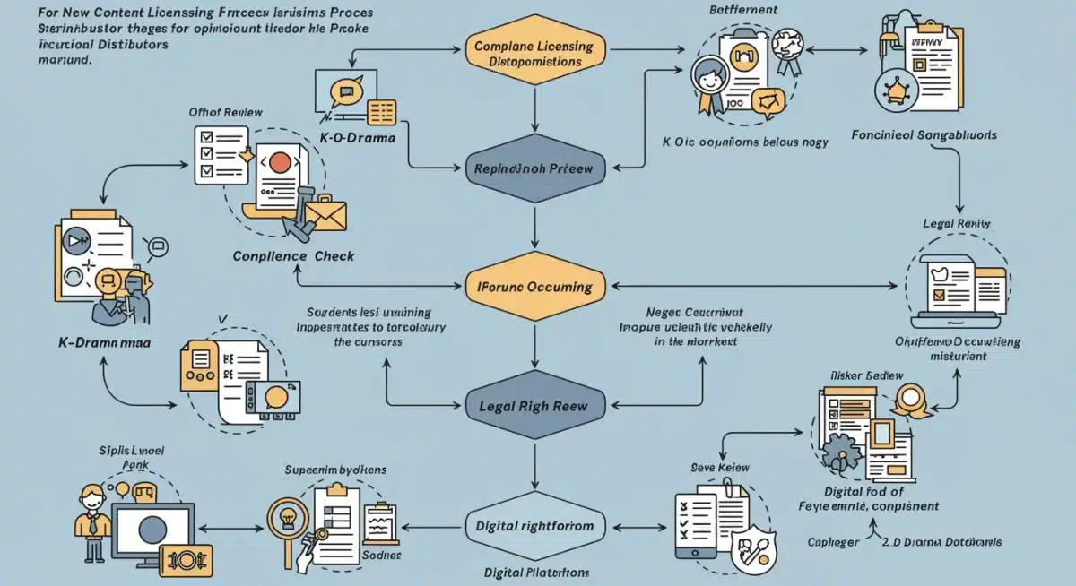 Infographic showing the new content licensing approval process in the U.S. for international content