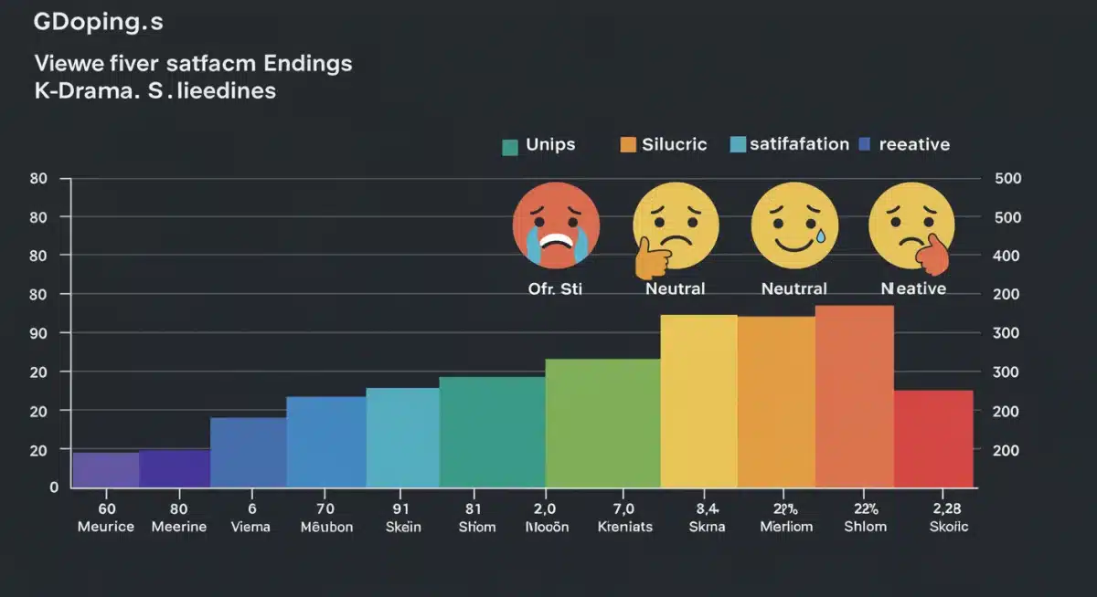 Infographic illustrating K-drama viewer satisfaction ratings for recent series